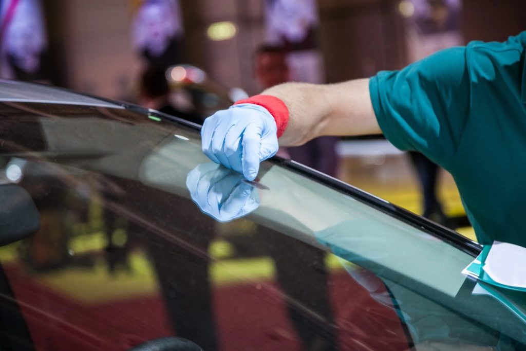Windshield crack repair demonstration—explore expert solutions from top automotive glass shops Baltimore.