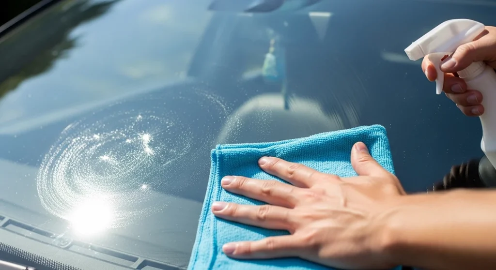 professional car windshield cleaning and glass repair service - auto glass repair Hanlon Longwood