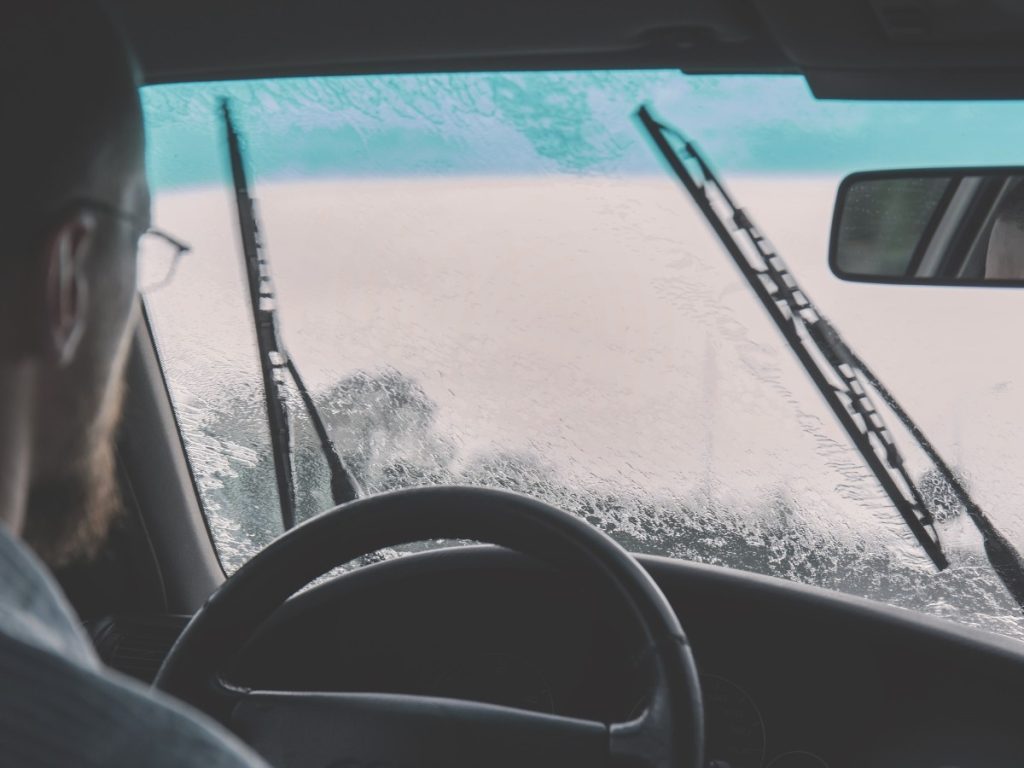 close-up of a frosted car windshield, illustrating the importance of an affordable windshield fix Rognel Heights